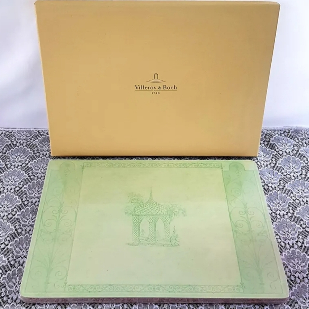 4pc Villeroy & Boch 1748 Summer Garden Sealed 16x11 in Cork Backed Placemat Set